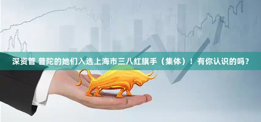 深资管 普陀的她们入选上海市三八红旗手（集体）！有你认识的吗？